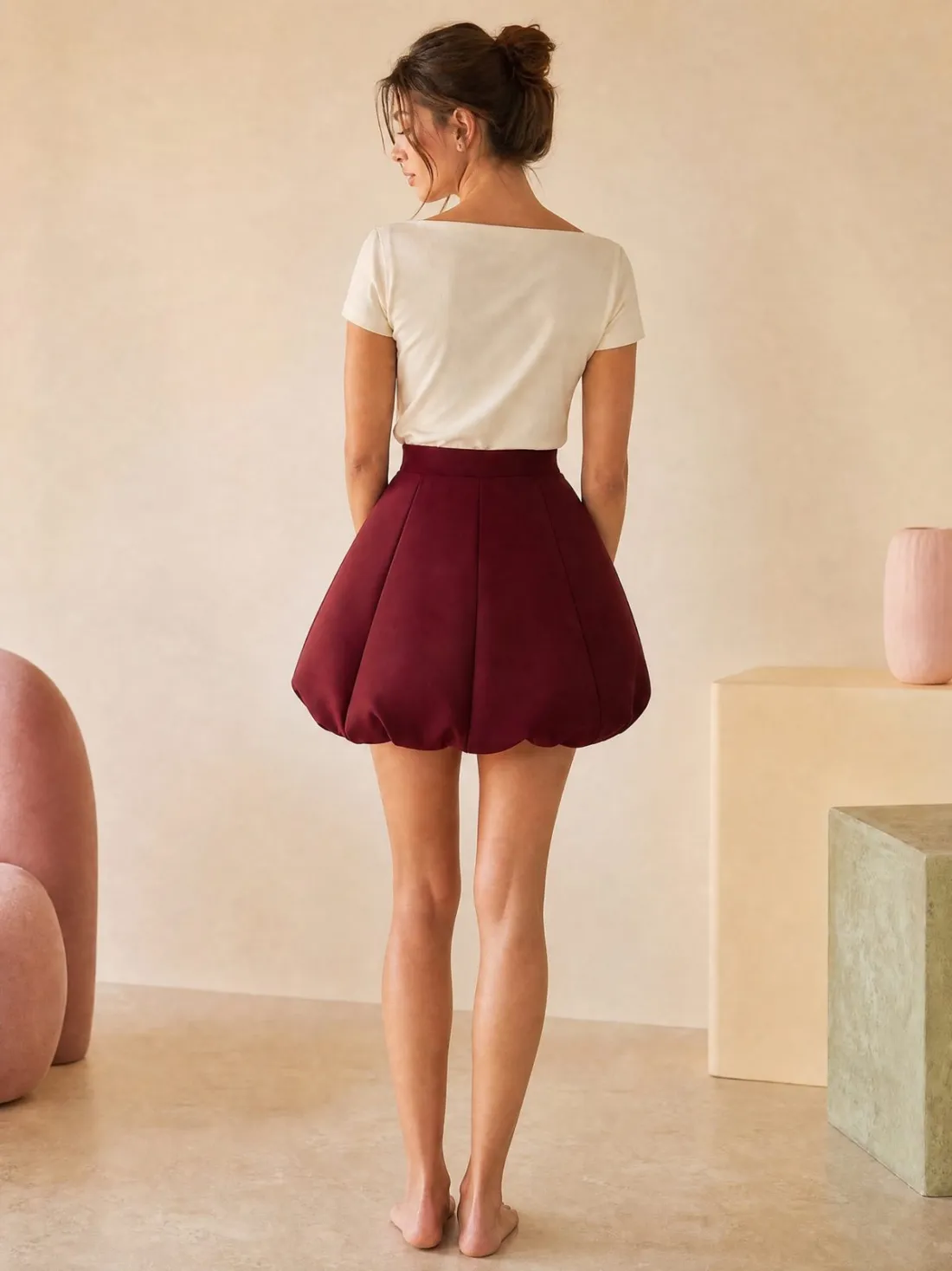 Petal Dome Mini Skirt — Back