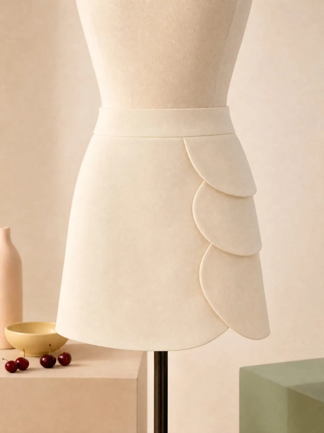 Petal Ladder Mini Skirt — Detail