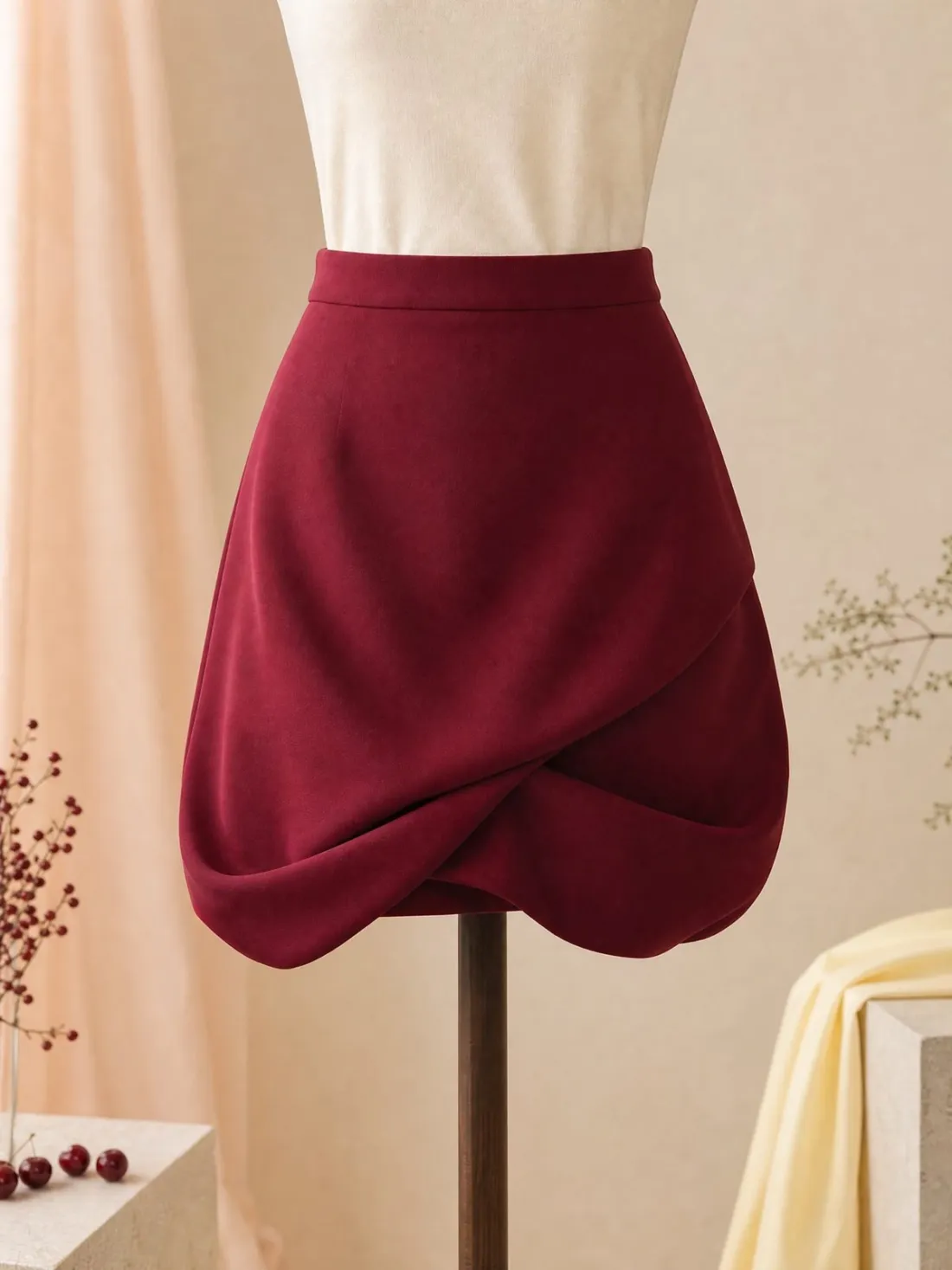 Twist Hem Bubble Skirt — Detail
