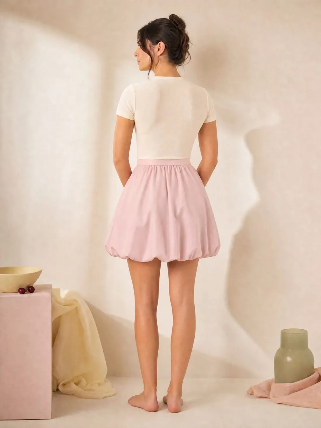 Double Bloom Pocket Skirt — Back