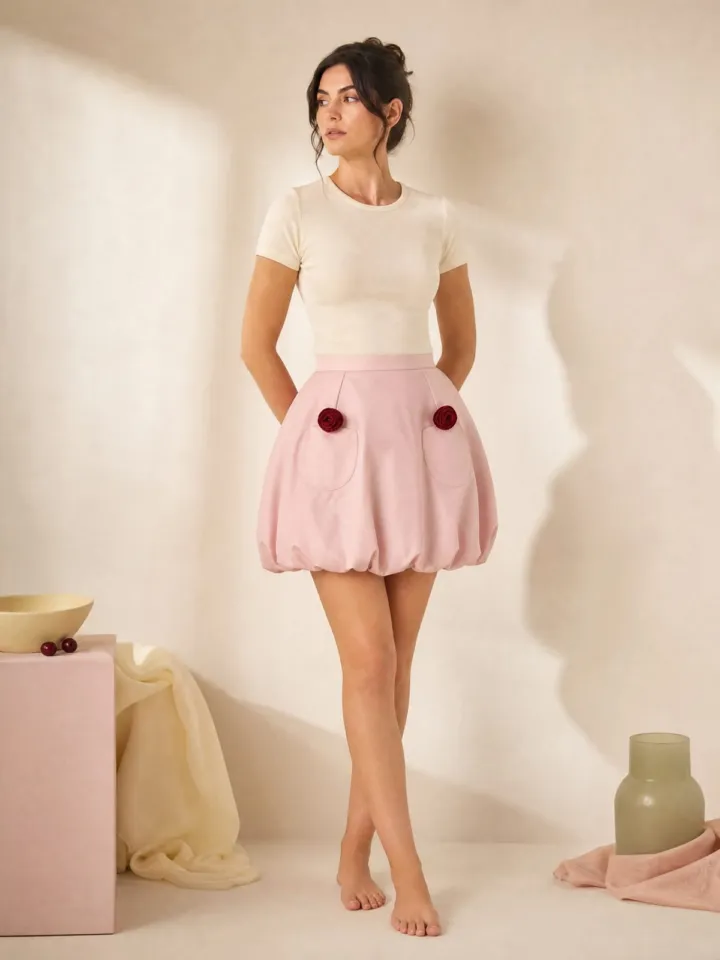 Double Bloom Pocket Skirt