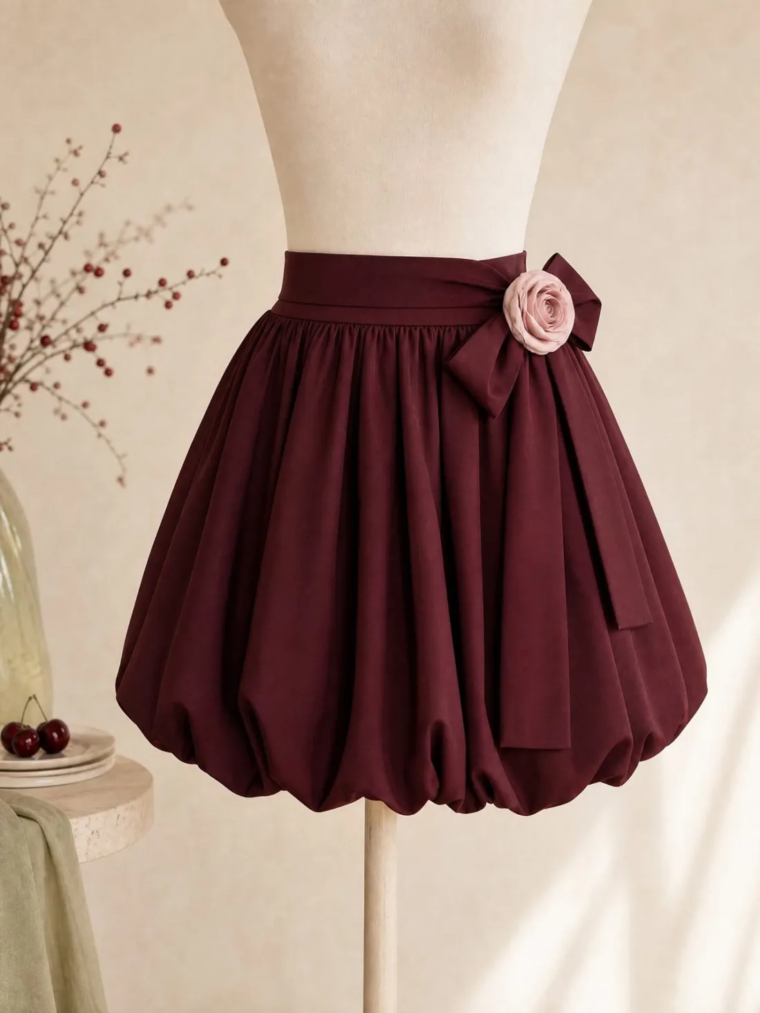 Sash Bloom Bubble Skirt — Detail
