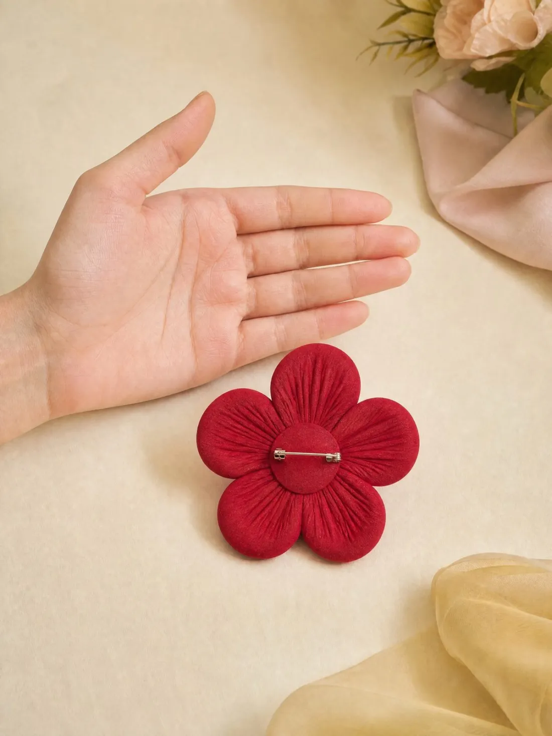 Five-Petal Bloom Brooch — Back