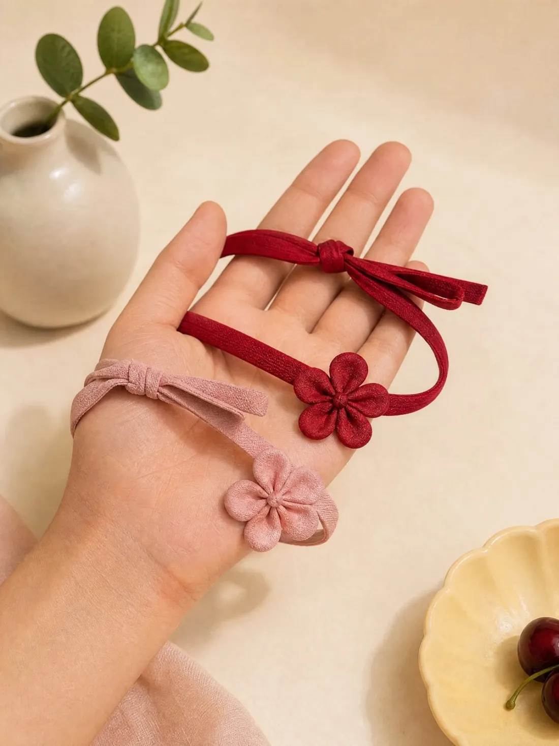 Petal Anklet Duo — Detail