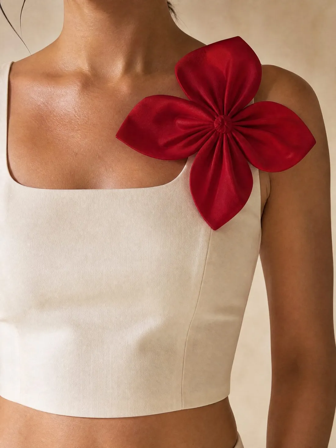 Petal Notch Crop Top — Detail
