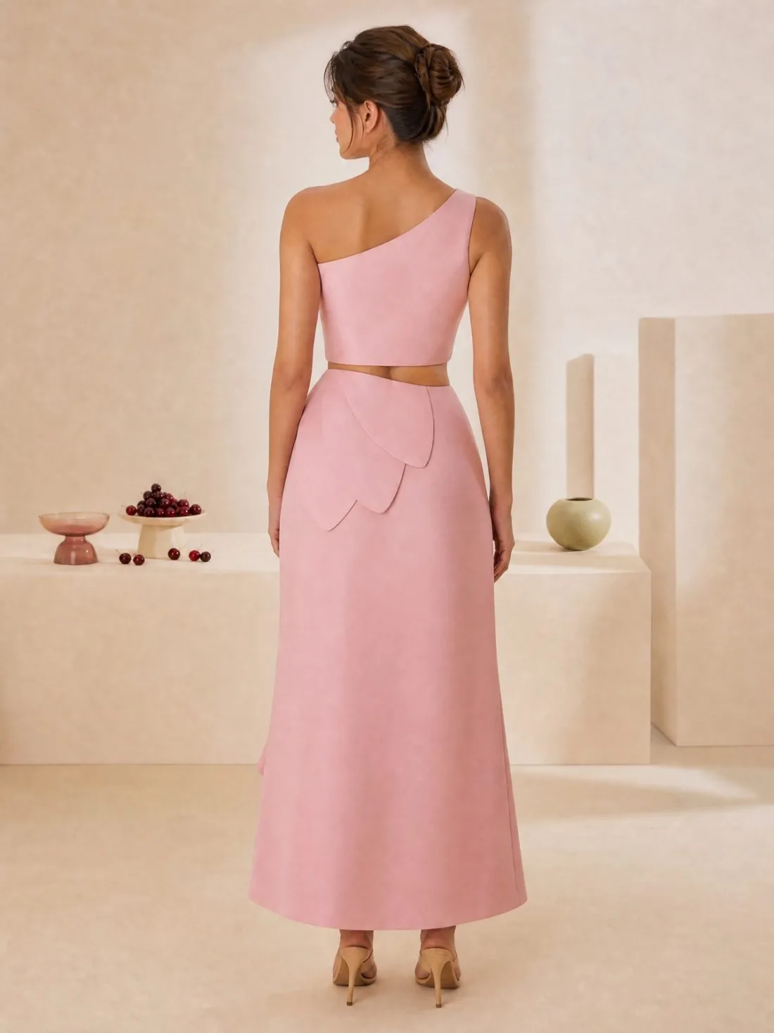 Three-Petal Peplum Top — Back