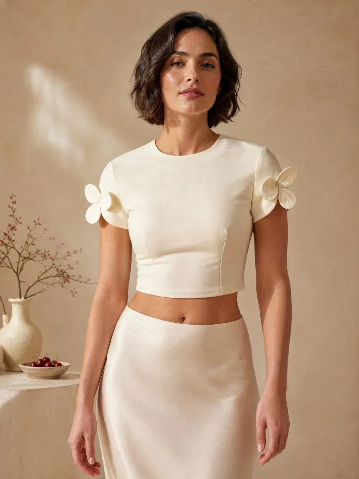 Twin Bloom Sleeve Top