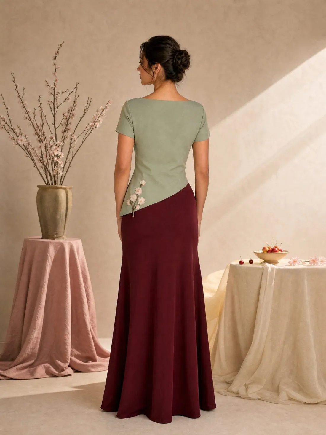 Garden Hem Petal Top — Back