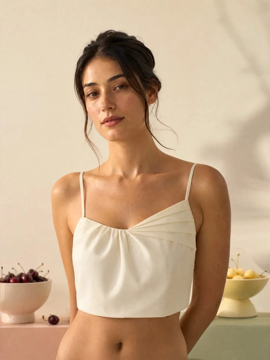 Pollen Pleat Camisole — Front