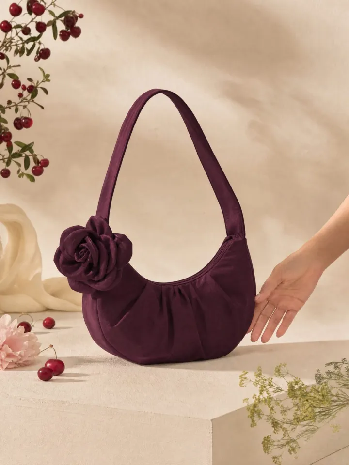 Gathered Moon Shoulder Bag