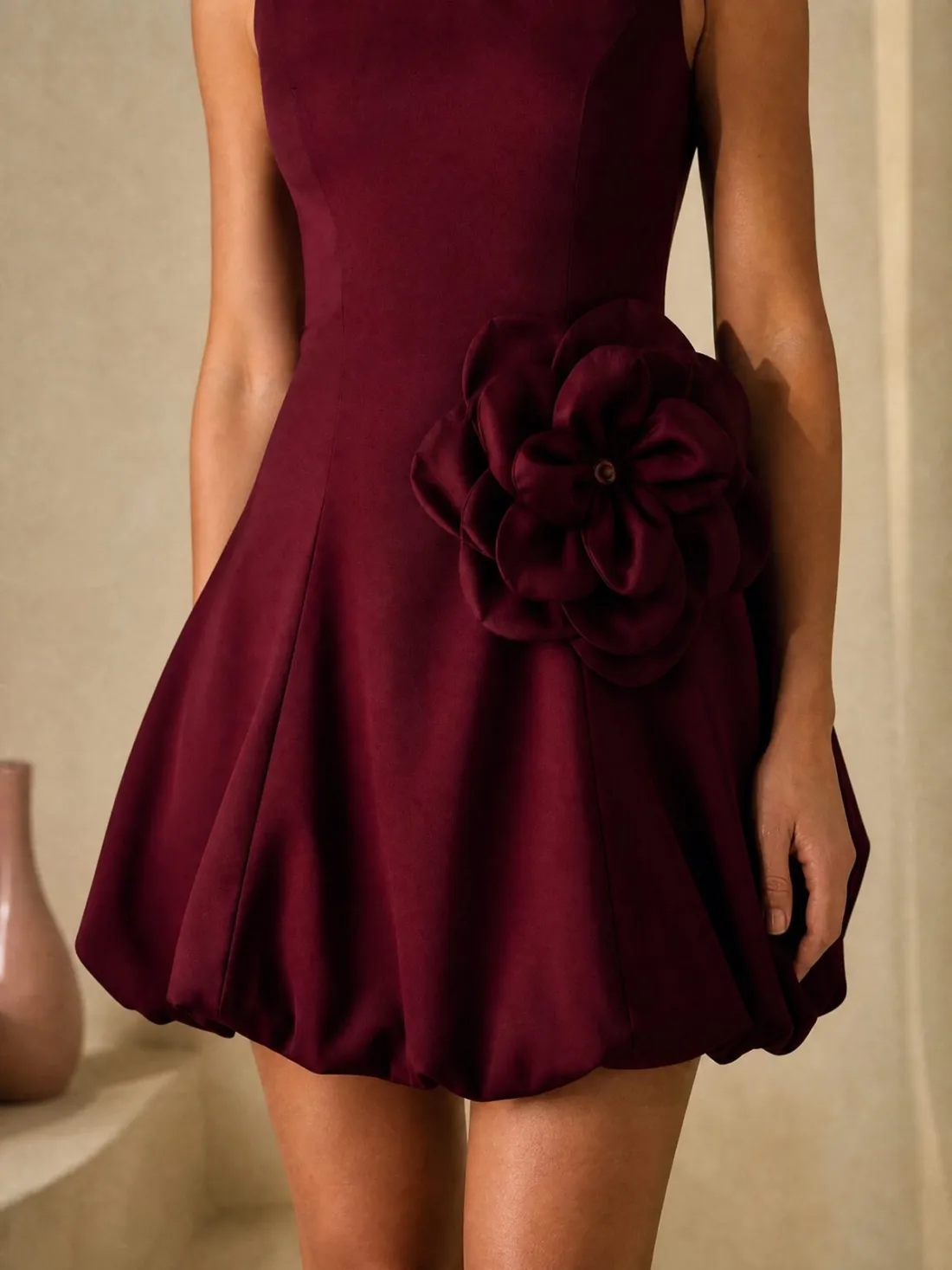 One-Bloom Column Mini Dress — Detail