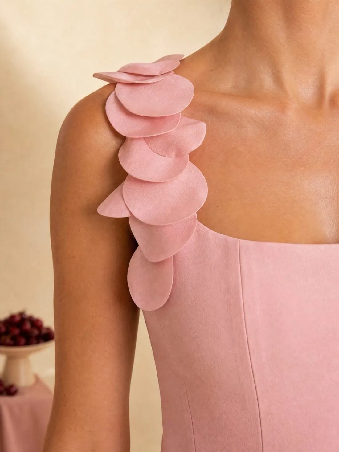 Petal Strap Mini Dress — Detail