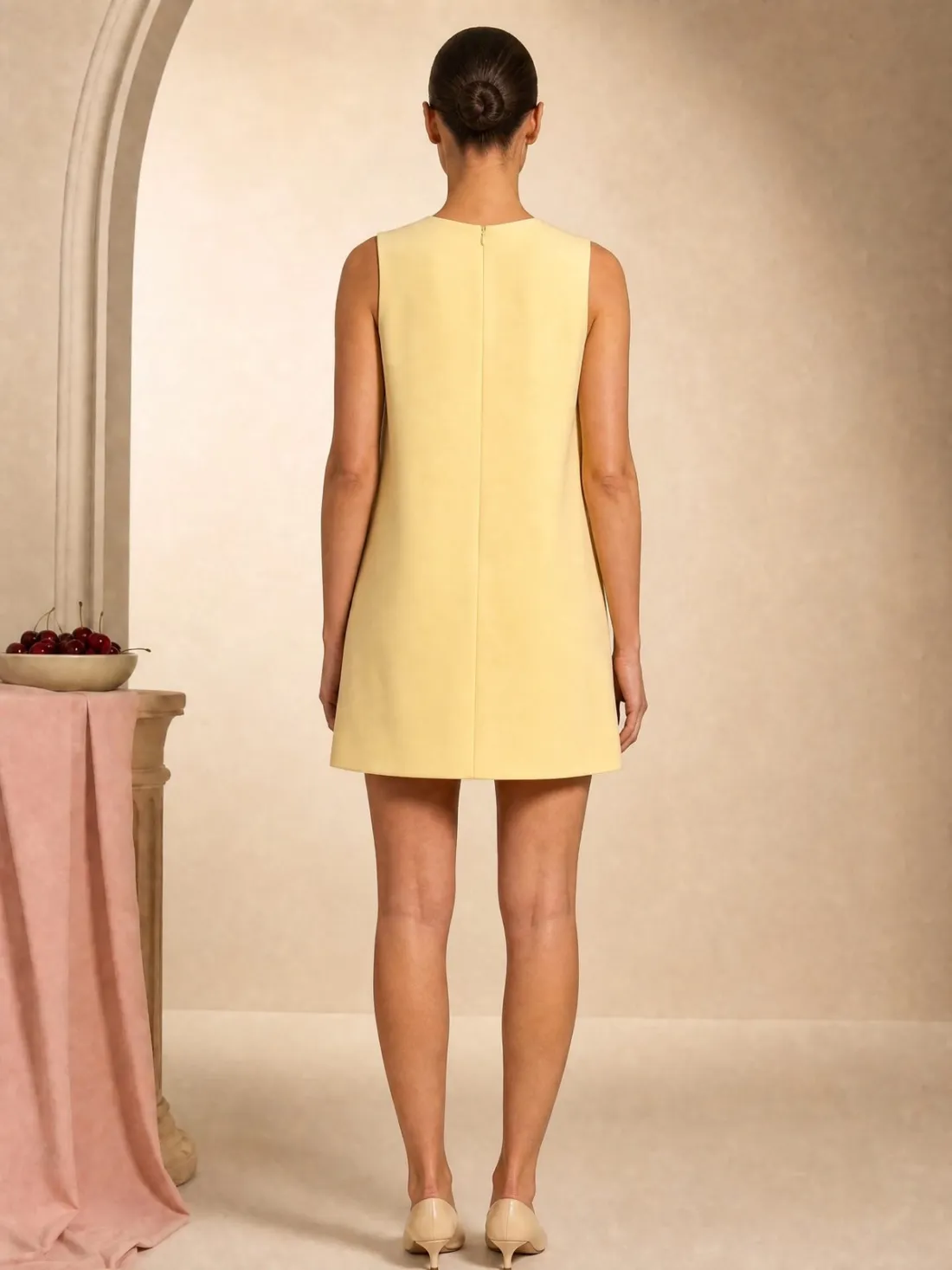 Camellia Pocket Shift Dress — Back